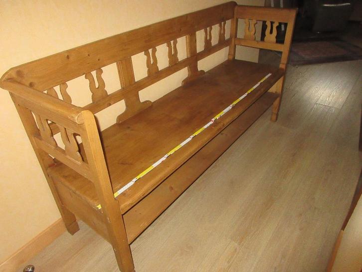 Houten bank, Antiek en Kunst, Antiek | Meubels | Stoelen en Sofa's, Ophalen