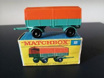 Lesney Matchbox Regular wheels #2 Mercedes trailer in doosje beschikbaar voor biedingen
