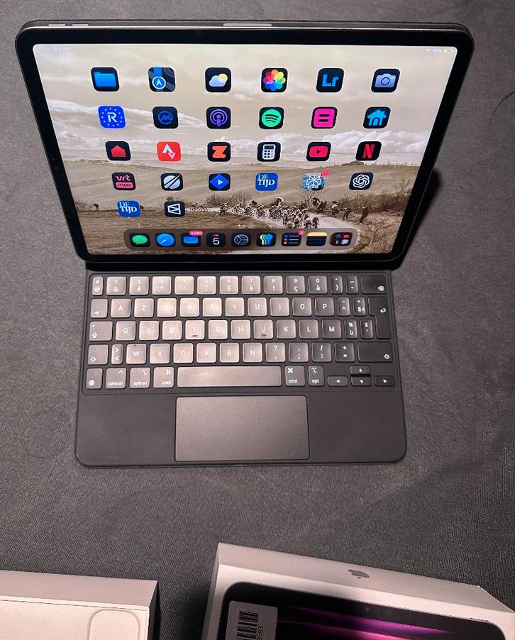 iPad Pro 11 Inch WiFi (4de Generatie) + Apple Keyboard/Hoes, Computers en Software, Apple iPads, Zo goed als nieuw, Apple iPad Pro