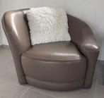 Set van 2 lederen zetels, Huis en Inrichting, Fauteuils, Ophalen, Zo goed als nieuw, Leer, Modern