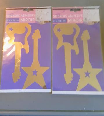 2 paquets stickers argente effet miroir guitare beschikbaar voor biedingen