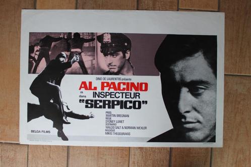 filmaffiche Al Pacino Serpico 1973 filmposter, Verzamelen, Posters, Zo goed als nieuw, Film en Tv, A1 t/m A3, Rechthoekig Liggend