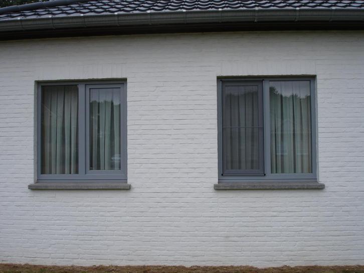 4 PVC Ramen, merk Schüco, reeds gedemonteerd, Doe-het-zelf en Bouw, Glas en Ramen, Zo goed als nieuw, Gevelraam of Ruit, 120 tot 160 cm