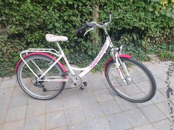 kinderfiets meisje 24" oxford roos en wit beschikbaar voor biedingen