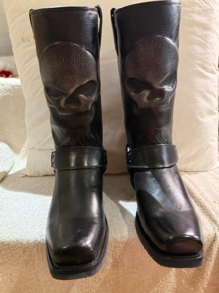 Rare - Bottes Harley-Davidson Willie G Skull Neuves - taille, Motoren, Kleding | Motorkleding, Laarzen, Dames, Heren, Nieuw zonder kaartje