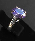 Belle bague en argent ornée d'une améthyste, Neuf, 18 à 19, Argent, Argent