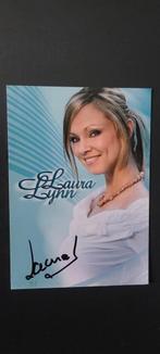 Handtekening gesigneerd Laura Lynn op postkaart, Verzamelen, Muziek, Artiesten en Beroemdheden, Ophalen of Verzenden, Gebruikt