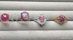 Sterling zilveren ringen met natuurlijke robijn, Nieuw, Ophalen of Verzenden, Met edelsteen, Dame