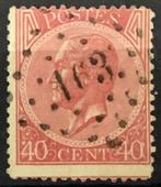 Nr. 20. 1865. Gest. Leopold I. Getande Medaillons. OBP:24,00, Postzegels en Munten, Postzegels | Europa | België, Met stempel