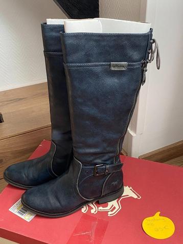 Bottes cuir Mustang bleu - taille 38