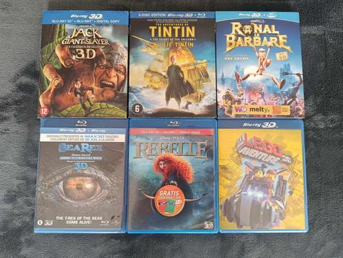 Lot de 6 Blu-Ray 3D, Cd's en Dvd's, Blu-ray, Zo goed als nieuw, Tekenfilms en Animatie, 3D, Ophalen of Verzenden