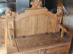 Banc ancien de style médiéval avec coffre, Maison & Meubles, Enlèvement, Utilisé