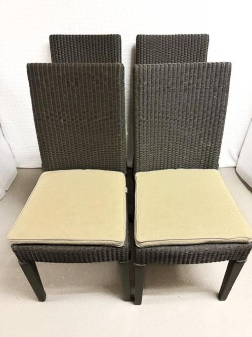 4 chaises Lloydloom Vincent Sheppard grises élégantes, Maison & Meubles, Chaises, Utilisé, Quatre, Bois, Tissus, Autres matériaux