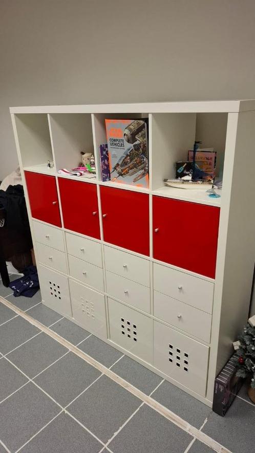 IKEA KALLAX 4x4 WIT  [KORTRIJK], Huis en Inrichting, Kasten | Stellingkasten, Zo goed als nieuw, Ophalen
