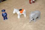 playmobil 123 losse figuren olifant, paard en agent, Los Playmobil, Gebruikt, Ophalen of Verzenden