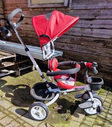Kinderdriewieler met Duwstuur, (Rood) beschikbaar voor biedingen