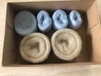 Beige+blauwe wol (70%wol) - haken/breien - 300gr (nr981), Hobby en Vrije tijd, Nieuw, Breien of Haken, Wol of Garen, Ophalen of Verzenden