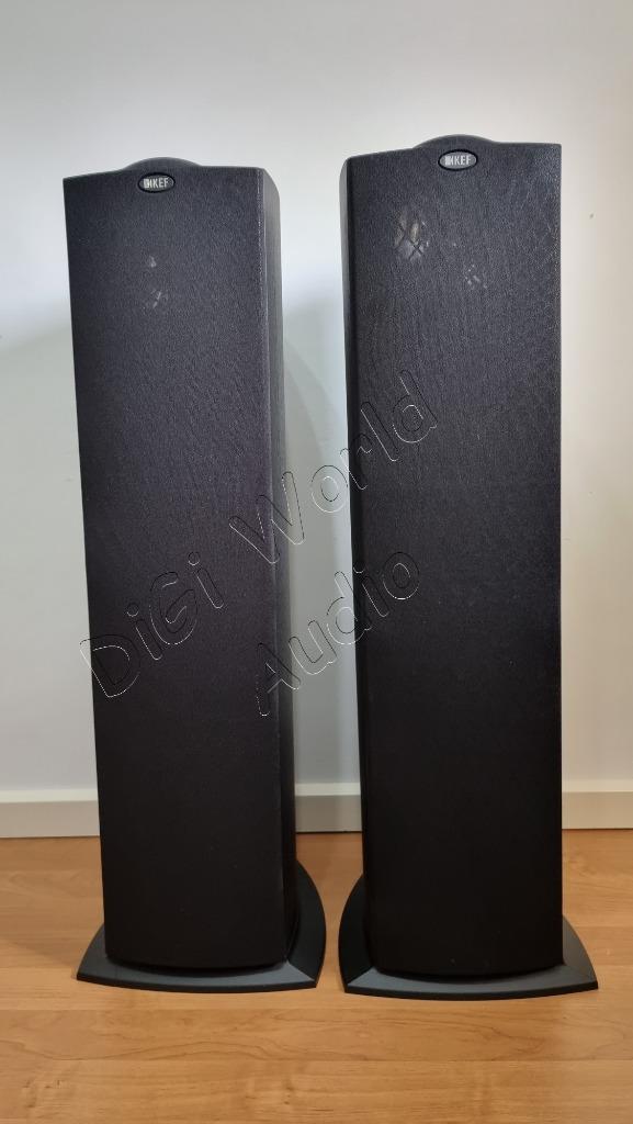 KEF IQ70 in de elegante kleur black ash, Audio, Tv en Foto, Luidsprekerboxen, Zo goed als nieuw, Front, Rear of Stereo speakers