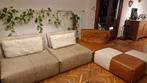 Salon modulable tricolore cuir/tissus, Huis en Inrichting, Zetels | Complete zithoeken, Ophalen, Gebruikt, Stof, Contemporain