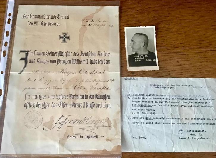 Diplôme croix de fer 2 cl. Ww1, Verzamelen, Militaria | Algemeen, Landmacht, Ophalen of Verzenden