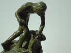 1938 JEAN DE BO bronzen beeld steenkapper brons mannel naakt, Antiek en Kunst, Ophalen