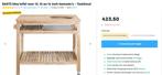 bbq tafel voor 13, 15 en 16 inch kamado's - Teakhout, Ophalen, Nieuw