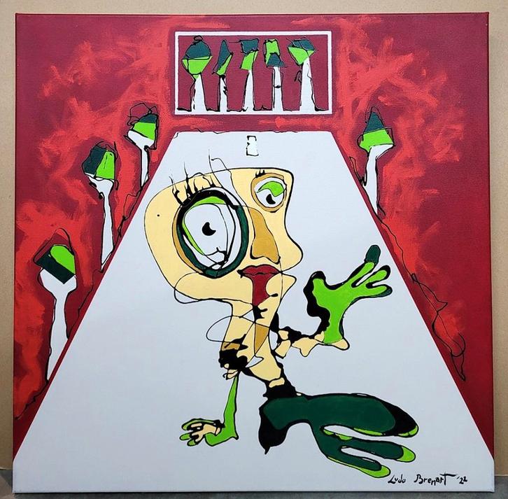 Ludo BRENART,  de weg naar het bos kwijt, Antiquités & Art, Art | Peinture | Classique, Enlèvement ou Envoi