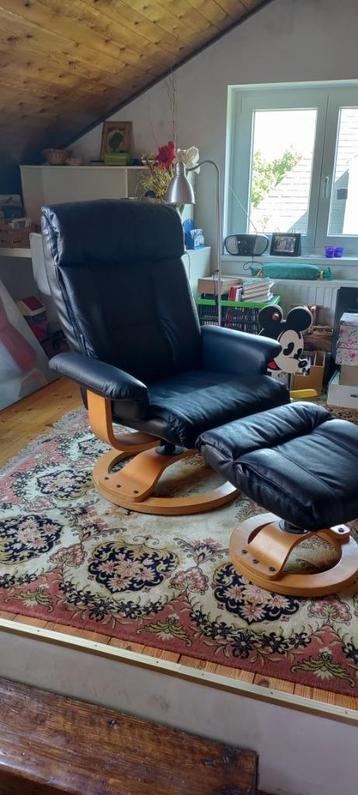 Chaise sofa avec pose pied - neuf, Neuf, Enlèvement, Cuir, Une