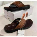 Sandales Hush Puppies Connor cuir pour hommes NEW brunes 41, Neuf, Chaussons, Enlèvement ou Envoi, Brun
