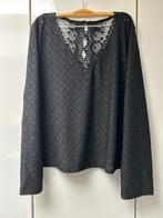 Zwarte blouse van Shein met gaatjes - Maat L, Zwart, Maat 42/44 (L), Ophalen of Verzenden, Zo goed als nieuw