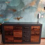 Buffet commode basse, 25 à 50 cm, Imitation bois recyclé / Anthracite, Moins de 100 cm, 150 à 200 cm