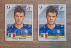 Panini 2 foto's Paolo Maldini Italia 90, Verzamelen, Ophalen of Verzenden