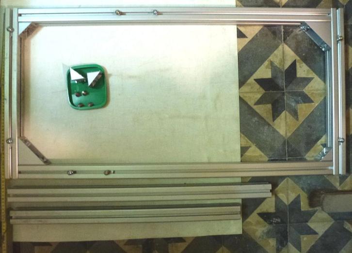 Lichtgewicht metalen (Al) X profielen set voor zelfbouw, Doe-het-zelf en Bouw, Metalen, Zo goed als nieuw, Aluminium, Ophalen of Verzenden