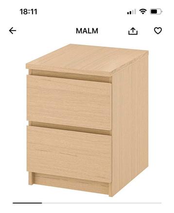 Table de chevet commode ikea, Comme neuf, Moins de 45 cm, Enlèvement, 55 à 70 cm