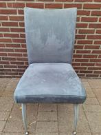6 gray Dining chairs, Ophalen, Gebruikt, Modern contemporary, Metaal