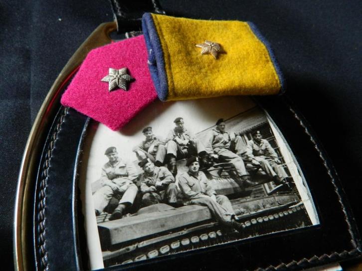 Fotohouder voor stijgbeugels, Huis en Inrichting, Woonaccessoires | Lijsten, Gebruikt, Minder dan 50 cm, Minder dan 50 cm, Overige materialen
