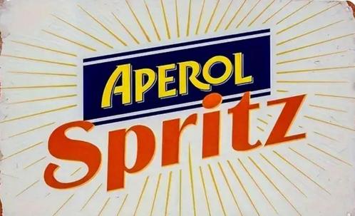 Reclamebord vintage Aperol Spritz logo - mancave poolhouse, Verzamelen, Merken en Reclamevoorwerpen, Nieuw, Reclamebord, Ophalen of Verzenden