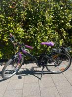 Zwarte en paarse meisjesfiets in goede staat, Fietsen en Brommers, Fietsen | Meisjes, Ophalen, Gebruikt, 14 inch of minder, B'twin