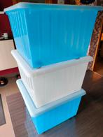 Ikea Vessla opbergbakken voorzien van deksel  en op wielen, Huis en Inrichting, Ophalen