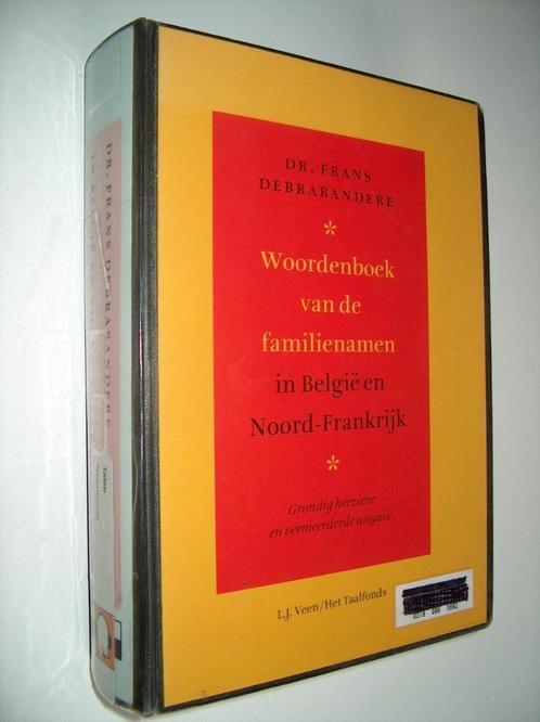 Frans Debrabandere - Woordenboek van de familienamen in Belg, Boeken, Encyclopedieën, Gelezen, Los deel, Overige onderwerpen, Ophalen of Verzenden