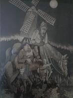 leuke ets Luc Vernimmen Don Quichote en Sancho Panza 1980, Antiek en Kunst, Ophalen