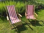 Strandstoelen, Tuin en Terras, Tuinstoelen, Ophalen, Gebruikt, Hout, Inklapbaar