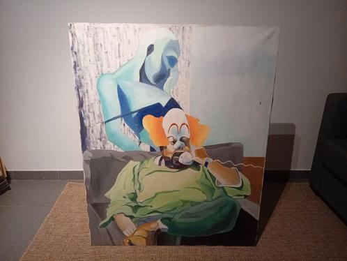 Prachtig werk geschilderd op doek., Antiek en Kunst, Kunst | Schilderijen | Abstract, Ophalen