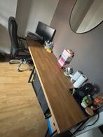 Plan de travail sous forme de bureau IKEA + 2 tréteaux, Ophalen, Zo goed als nieuw, Bureau