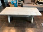 Houten (salon)tafel met grijze verflaag, Huis en Inrichting, Tafels | Salontafels, Ophalen, Gebruikt