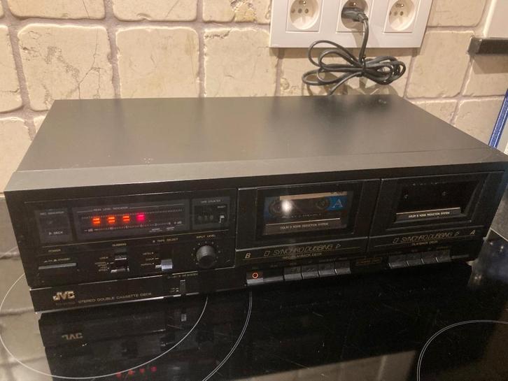 JVC dubbel cassettedeck TD-W103, Audio, Tv en Foto, Cassettedecks, Dubbel, JVC, High speed dubbing, Tape counter, Ophalen of Verzenden