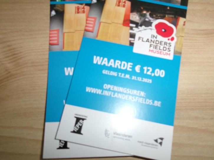 Toegangskaarten In Flanders Fields Museum 1+1 gratis, Tickets en Kaartjes, Musea, Twee personen, Ticket of Toegangskaart