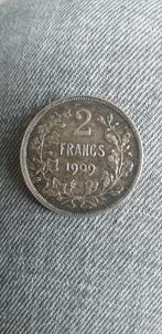 Argent. /Léopold II Roi -2 francs, +1909, Timbres & Monnaies, Monnaies | Belgique, Argent, Enlèvement ou Envoi, Argent