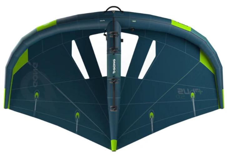 gong wing plus 7.0 navy/yellow, Watersport en Boten, Kitesurfen, Zo goed als nieuw, 7 m², Ophalen