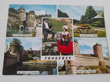 Oude postkaart - zichten op Fougeres beschikbaar voor biedingen